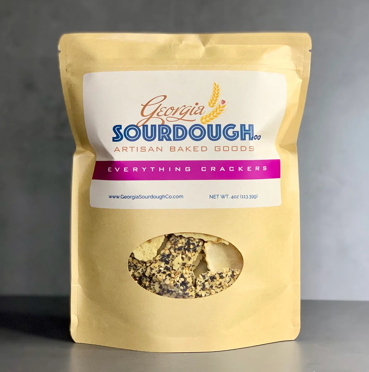 Ga Sourdough Everything Cracker 4 oz.