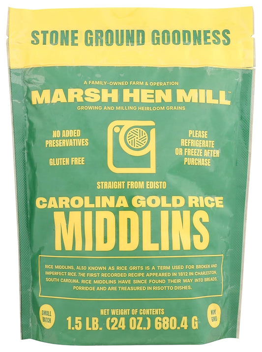 Marsh Hen Mill Carolina Gold Rice Middlins 24 OZ