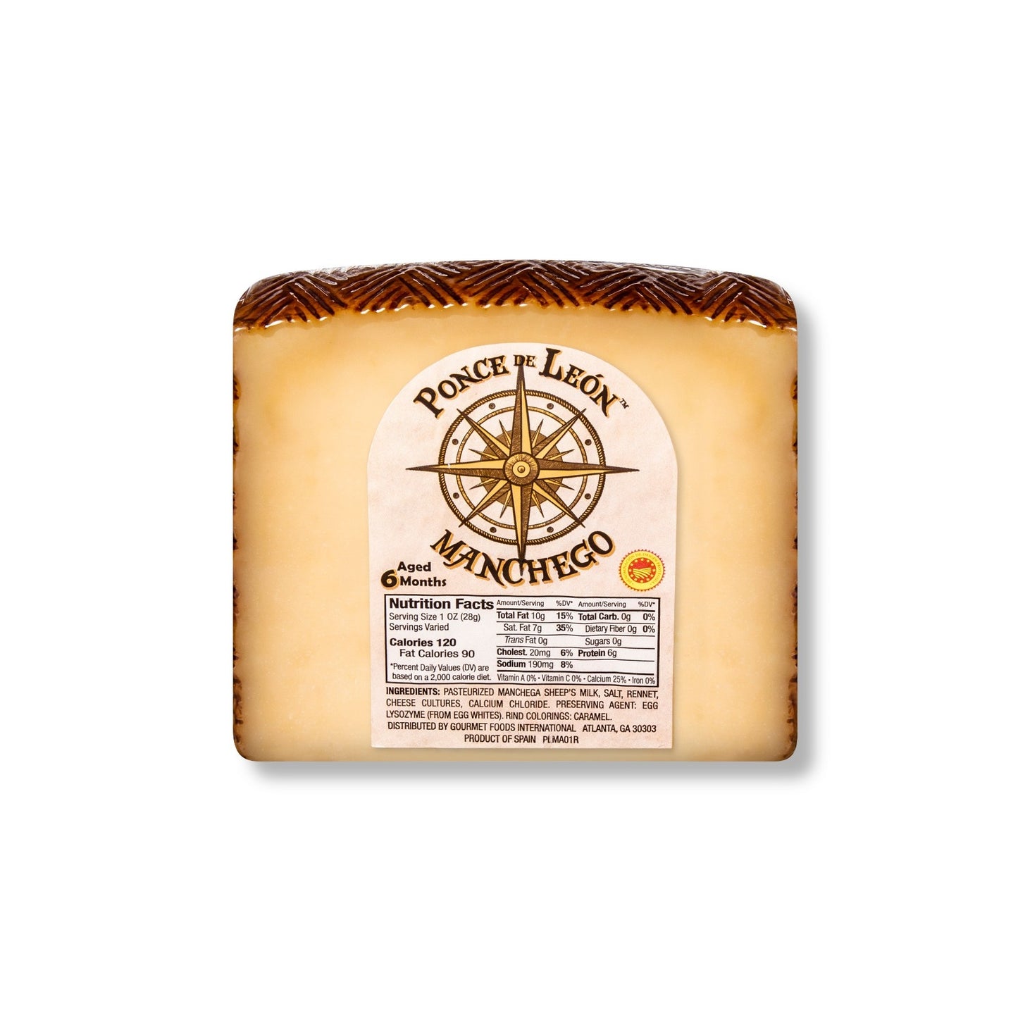 Ponce De Leon Manchego Cheese Wedge - 8oz