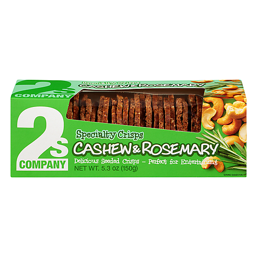 2s Company Specialty Crisps, Cashew & Rosemary 5.3 Oz