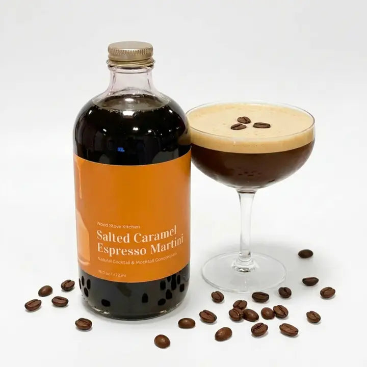 Salted Caramel Espresso Martini Cocktail & Mocktail Mixer, 16oz