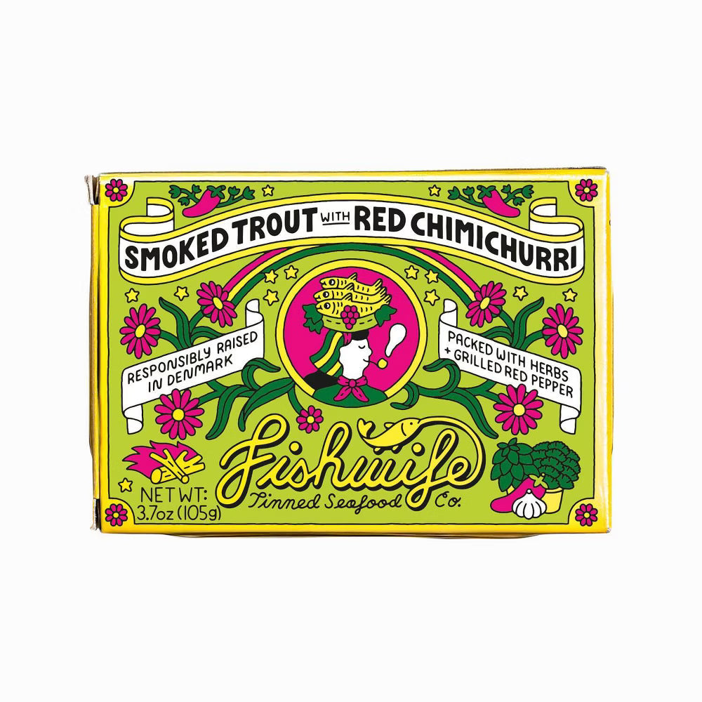 Fishwife Tinned Seafood Co Smoked Trout with Red Chimichurri - 3.7oz