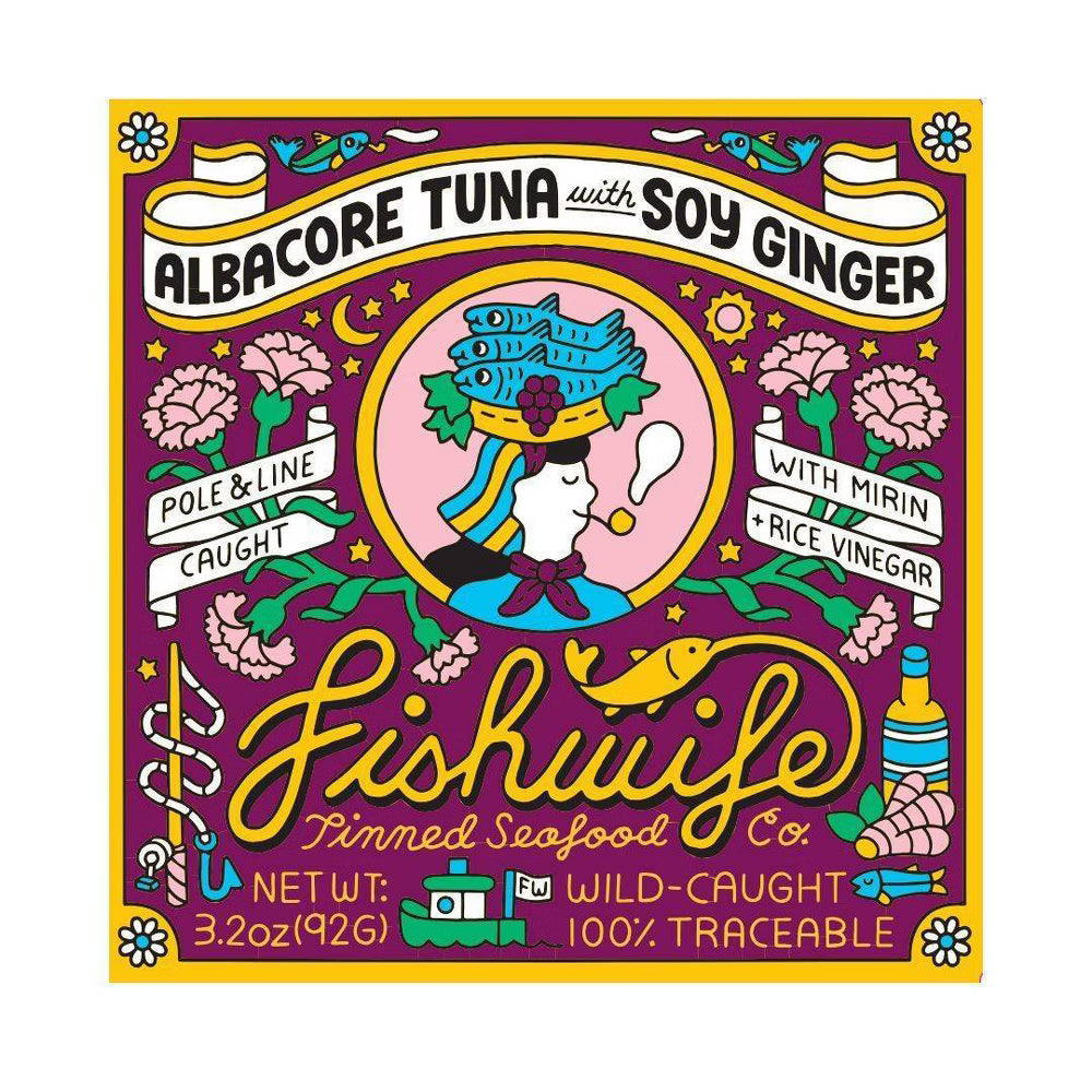 Fishwife Tinned Seafood Co Albacore Tuna with Soy Ginger - 3.2oz