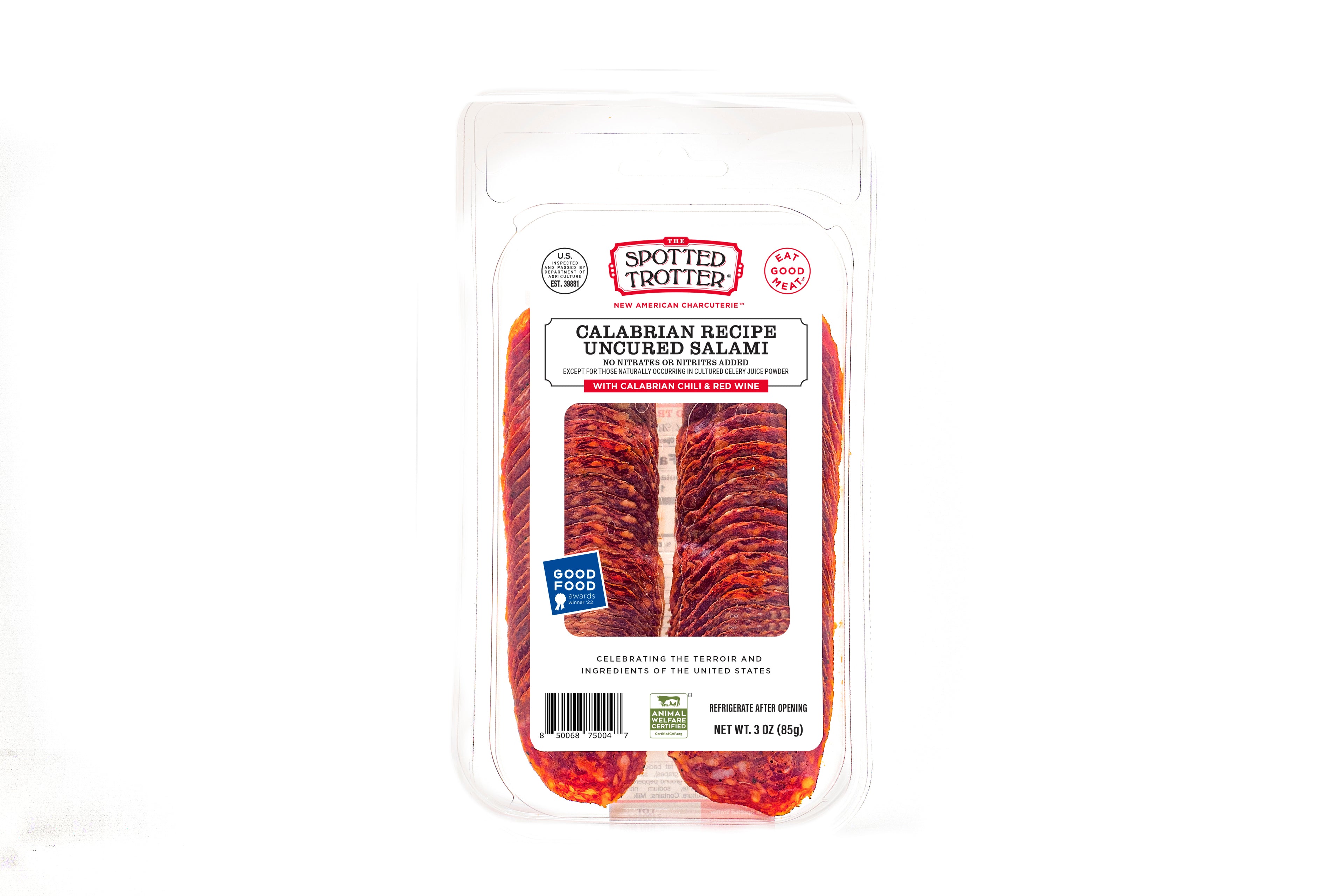 Uncured Calabrian Recipe Salami