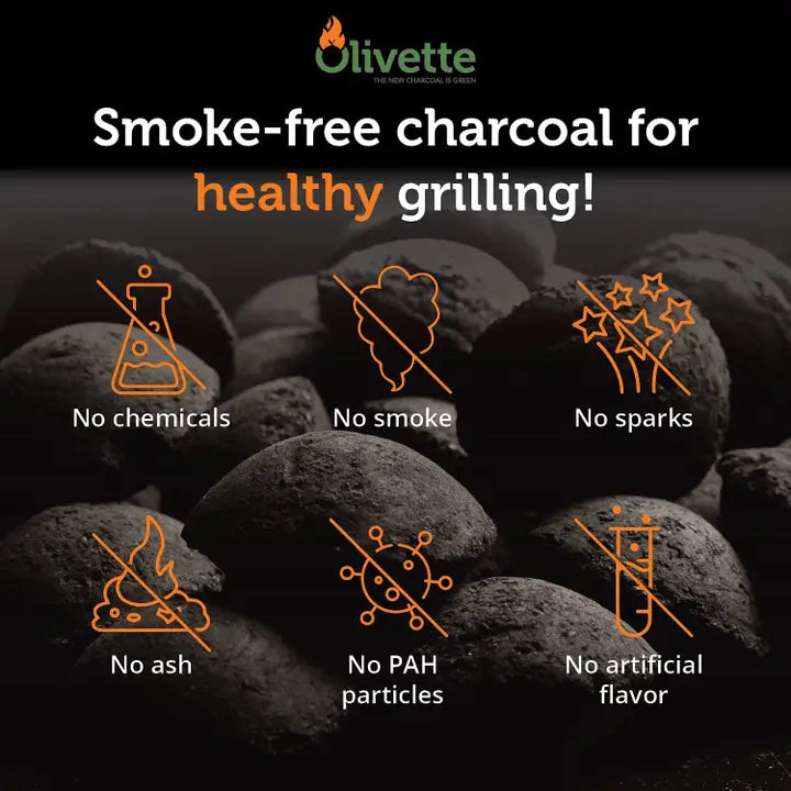 Olivette Organic Charcoal Briquette For Bbq|Usda Organic|3Kg