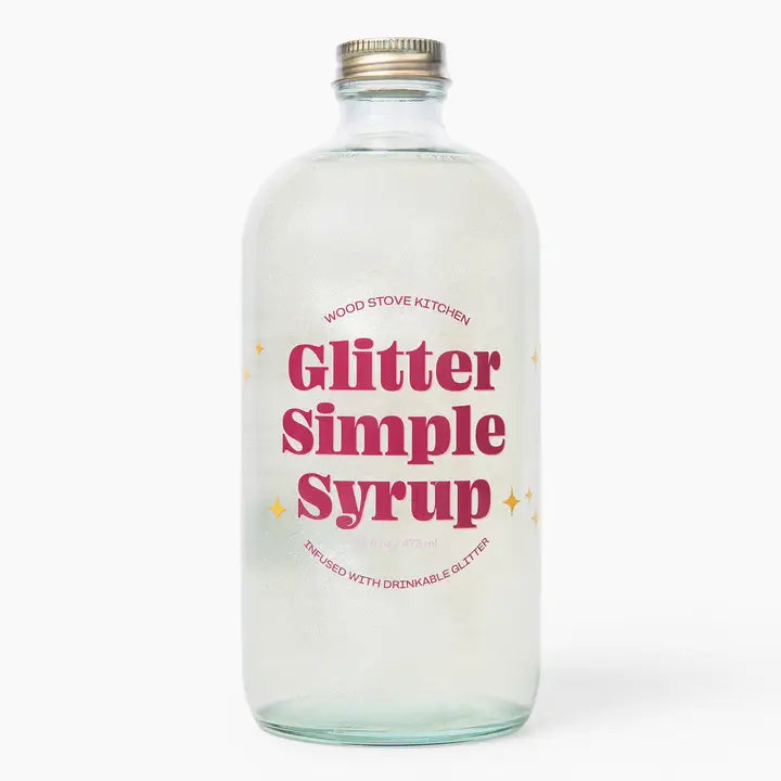 Glitter Simple Syrup for Cocktail, Mocktails, Coffee, Tea & More, 16 fl oz